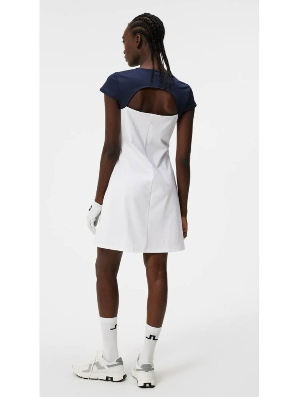 J.Lindeberg Maxime Dress Navy XL‎ Sport Jersey 4way Stretch Golf Tennis NWT - Picture 2 of 14